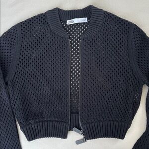Zara cropped zip up